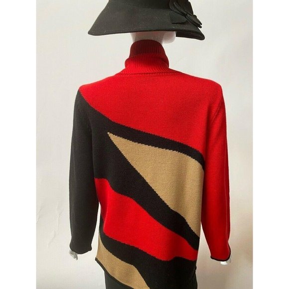 Colette Mordo For Sadimara Womens Pullover Sweater Multicolor Color Block M New - Picture 10 of 12